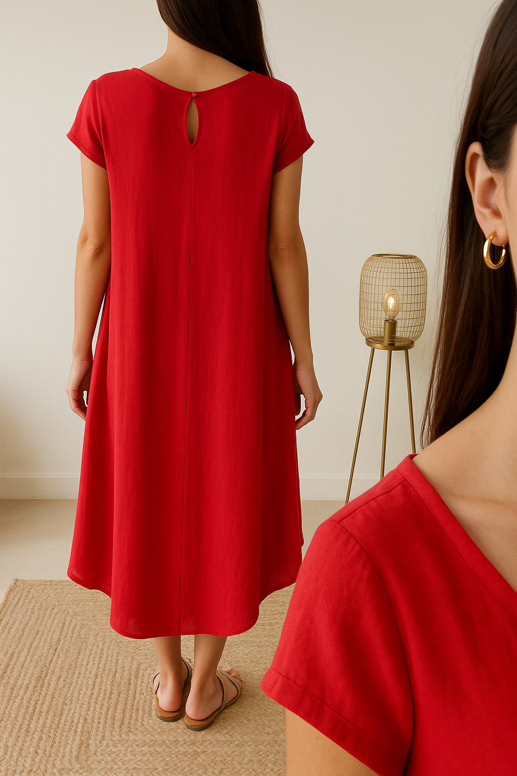 Robe Trapèze Rouge