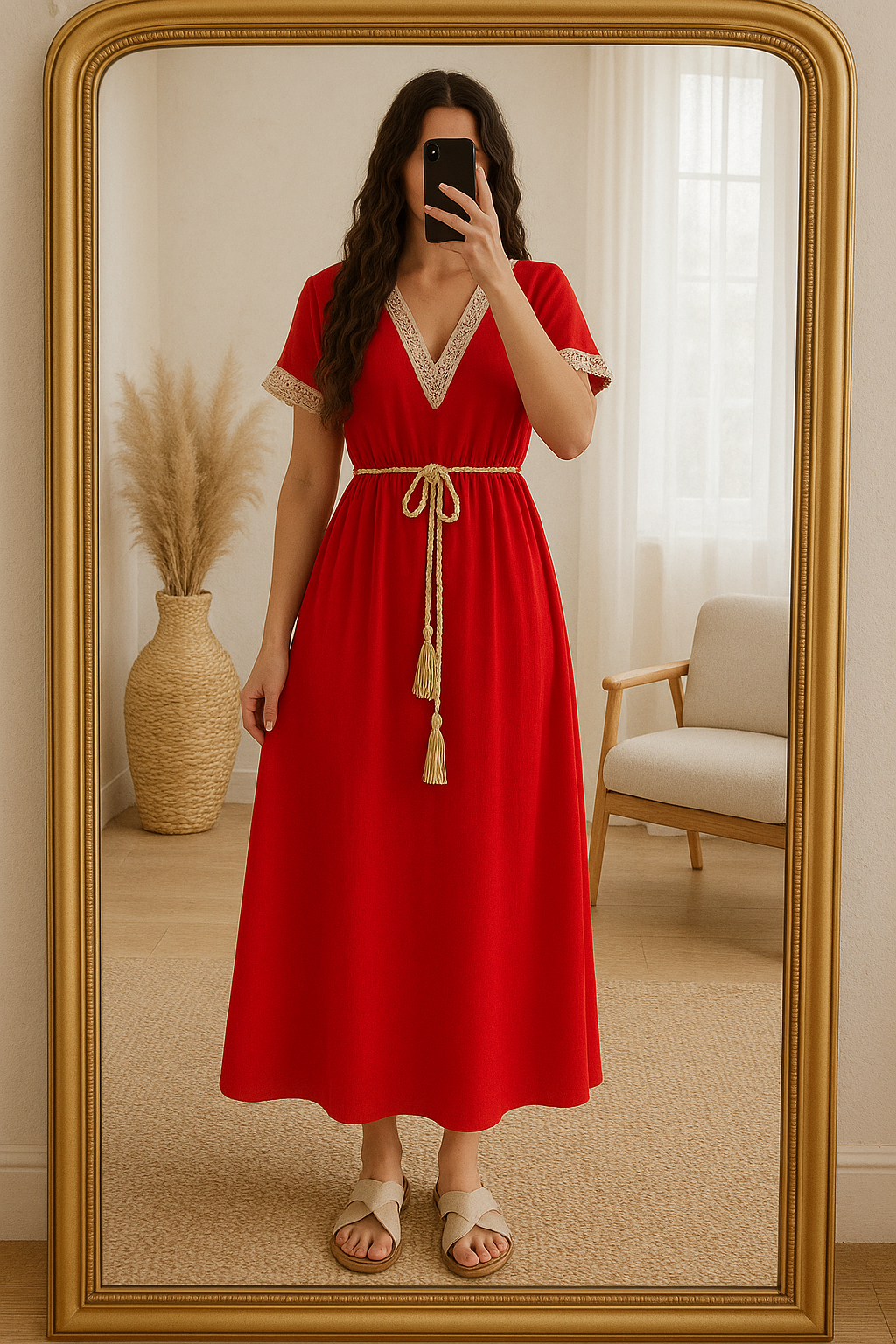 Robe longue Rouge