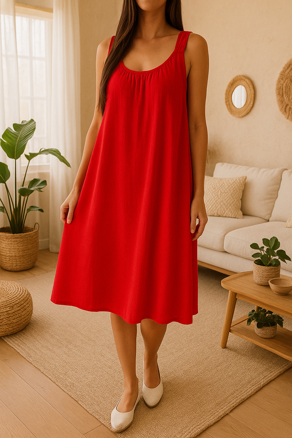 Robe dentelle dos rouge
