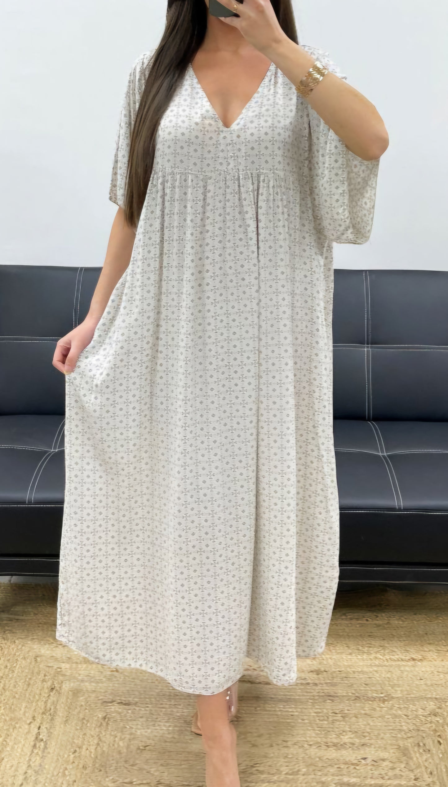 Robe Longue Curvy Beige
