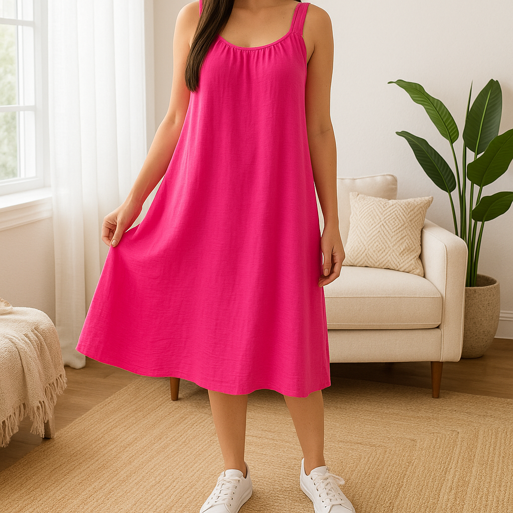Robe dentelle dos Fushia