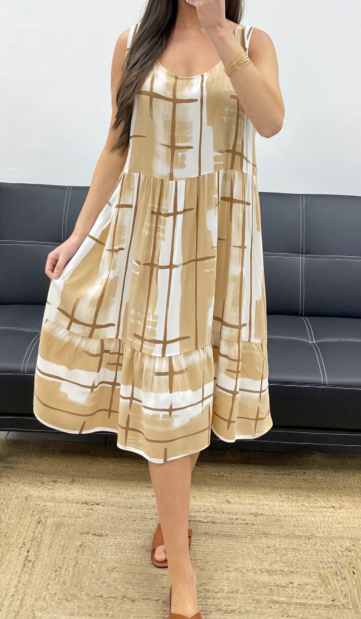 Robe Fluide Viscose Chocolat