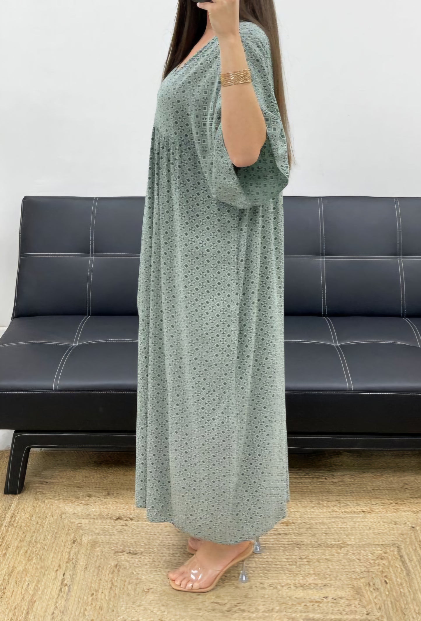 Robe Longue Curvy Kaki