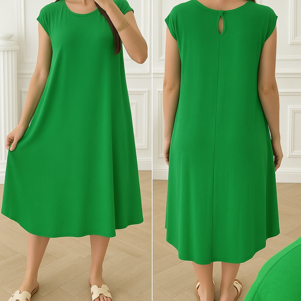 Robe Trapèze Verte