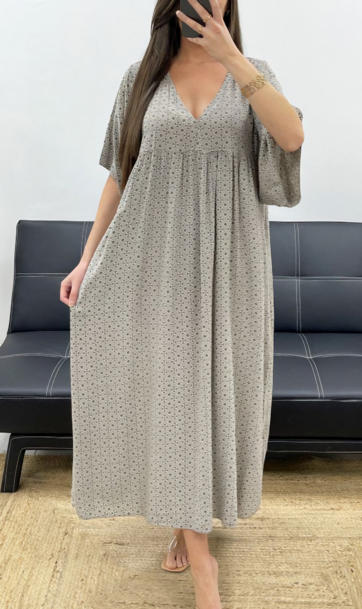 Robe Longue Curvy Taupe