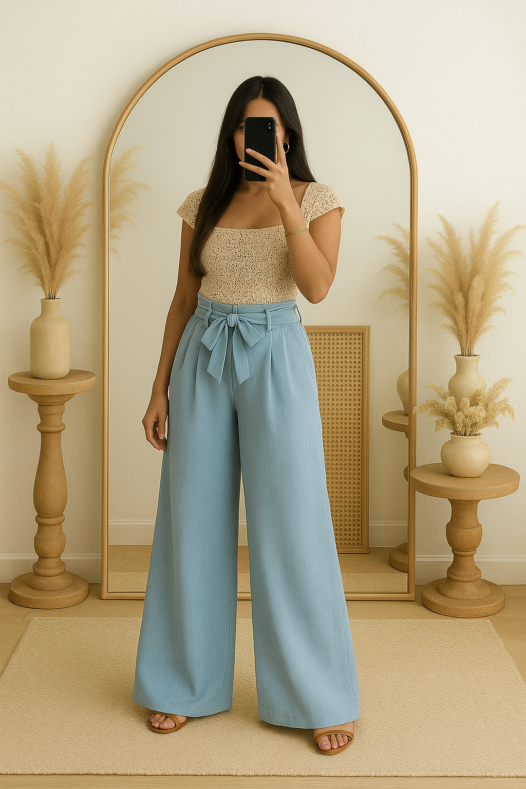 Pantalon Chic Bleu ciel