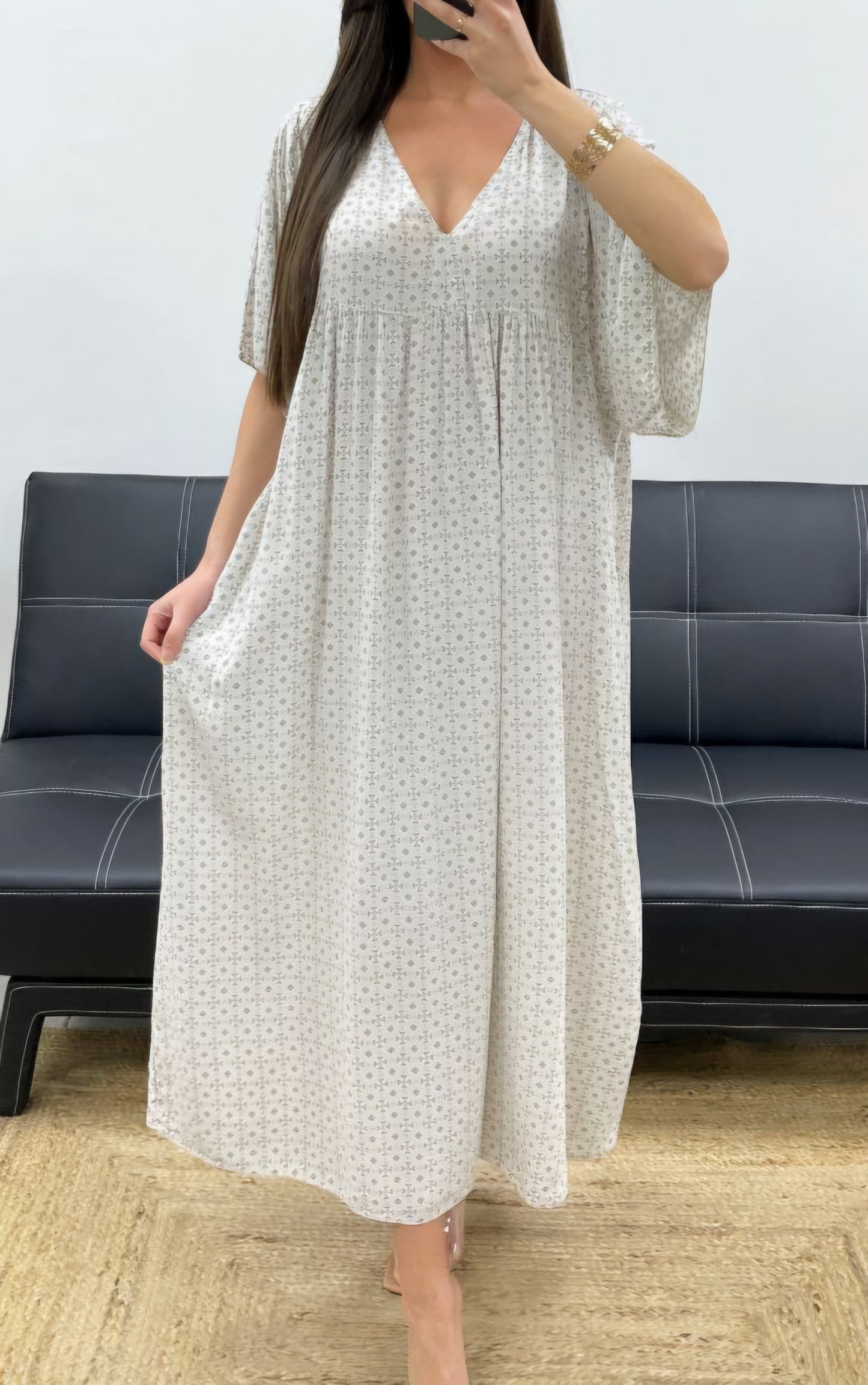 Robe Longue Curvy Beige