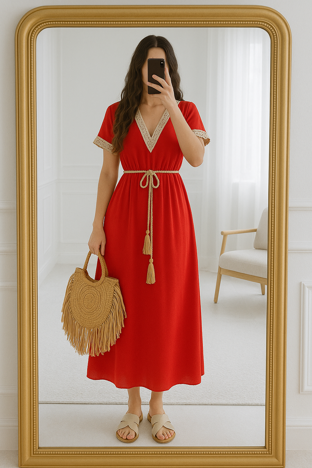 Robe longue Rouge