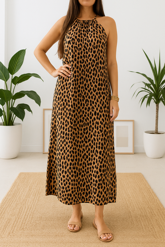 Robe longue Léopard