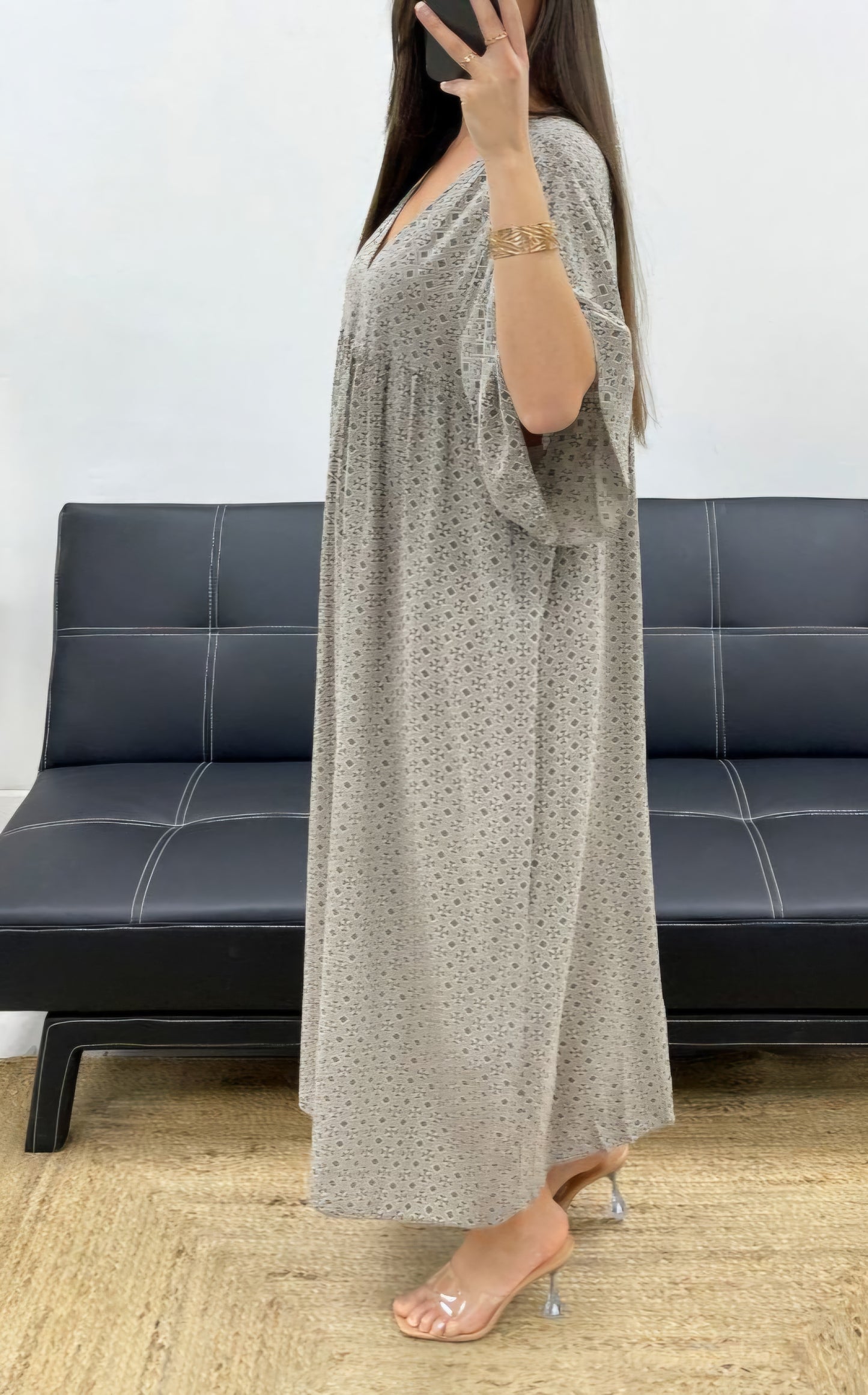 Robe Longue Curvy Taupe