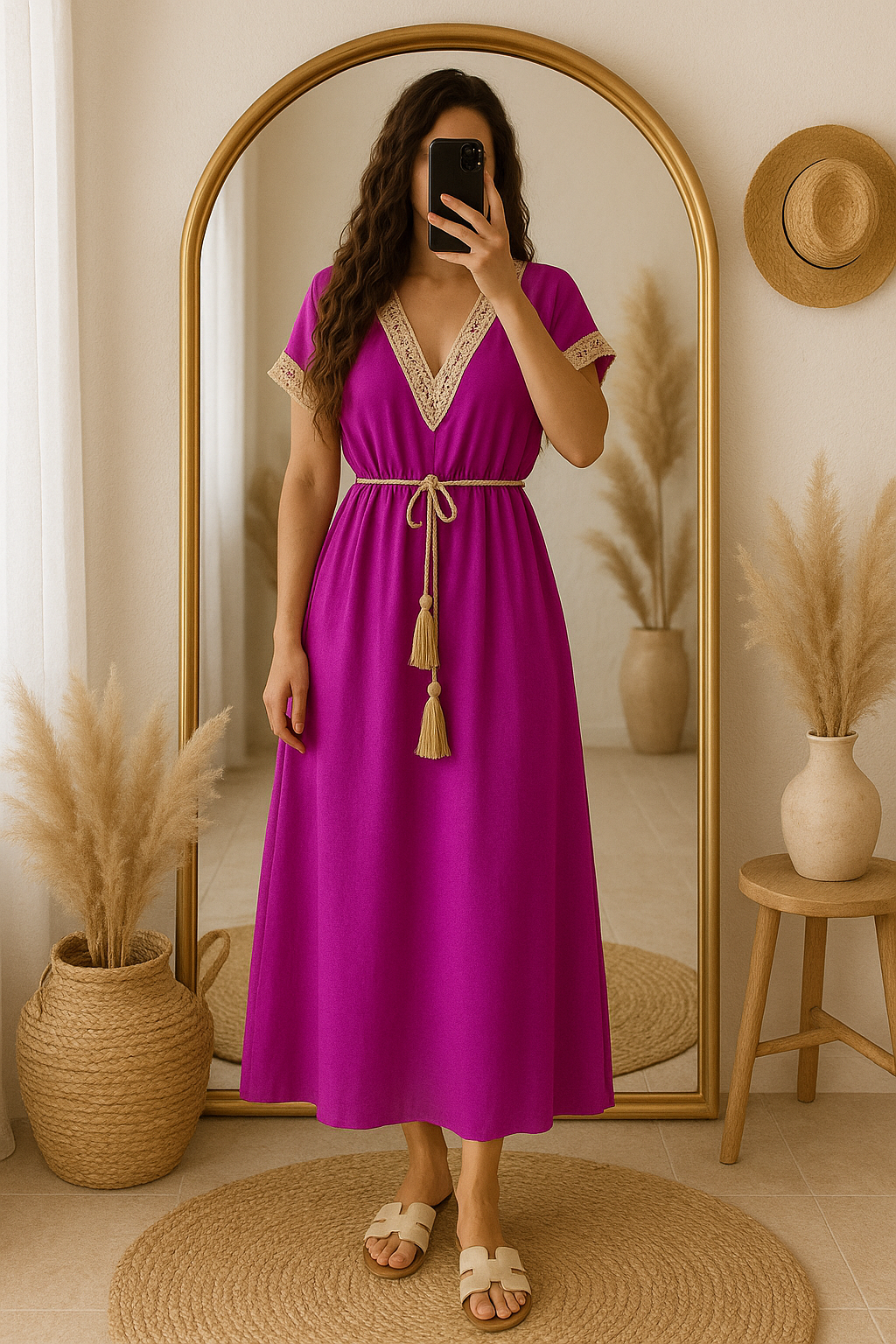 Robe longue Mauve